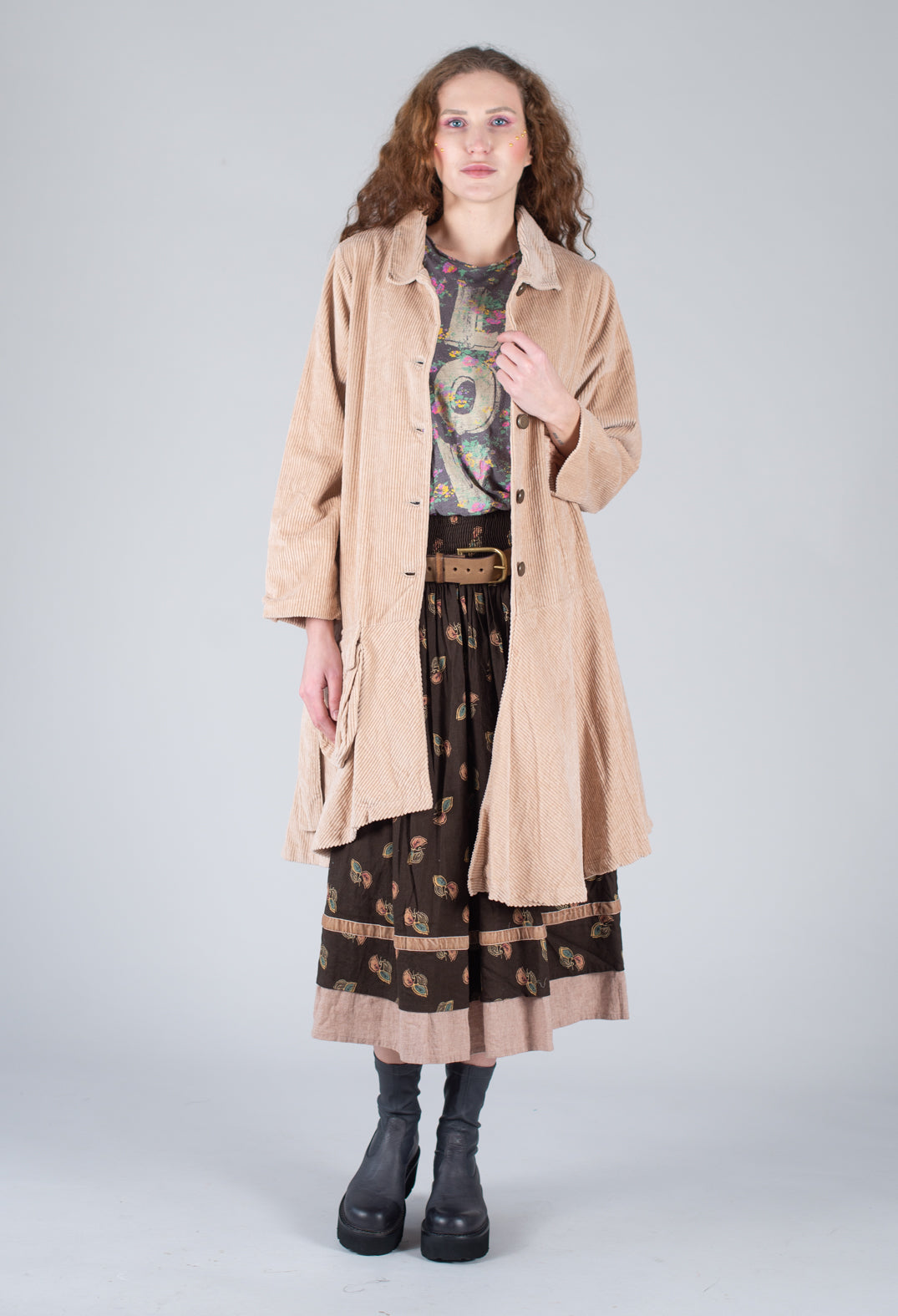 Sanja Skirt in Linen Flower