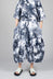 Balloon Trousers in Blue and White Print