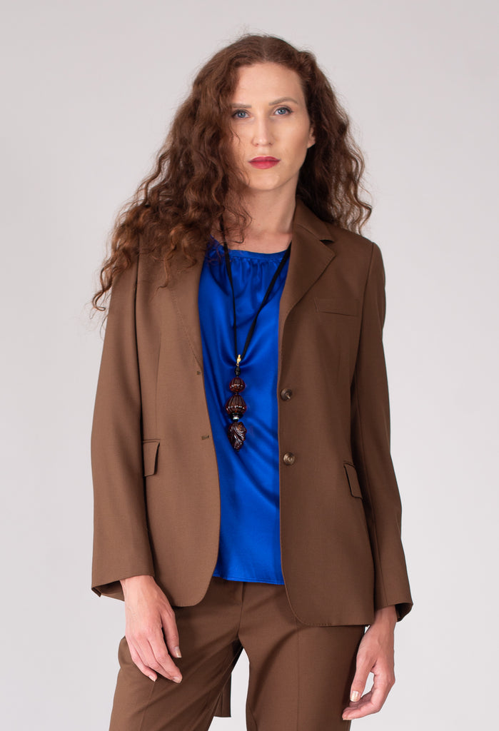 Tailored Blazer in Granato Tobacco