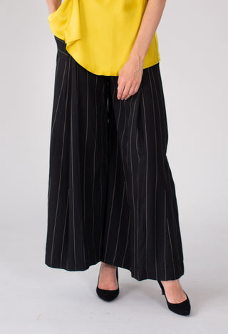 Pinstripe Trousers in Nero