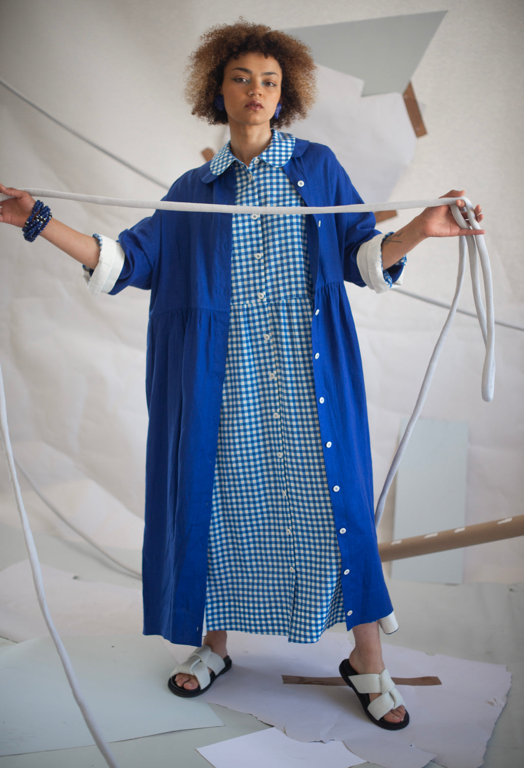 Shirt Dress in Blue