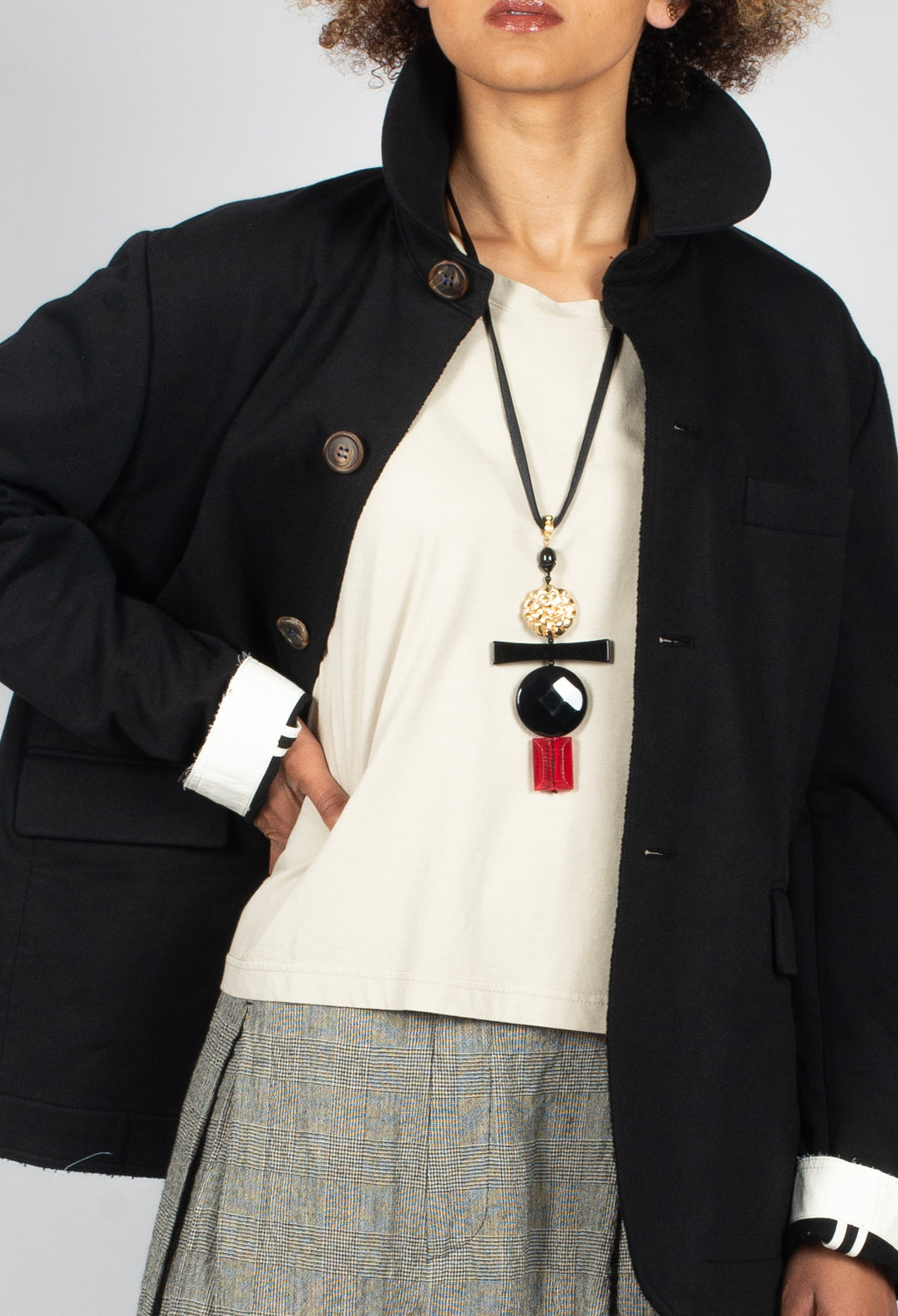 Brooch Jacket in Black