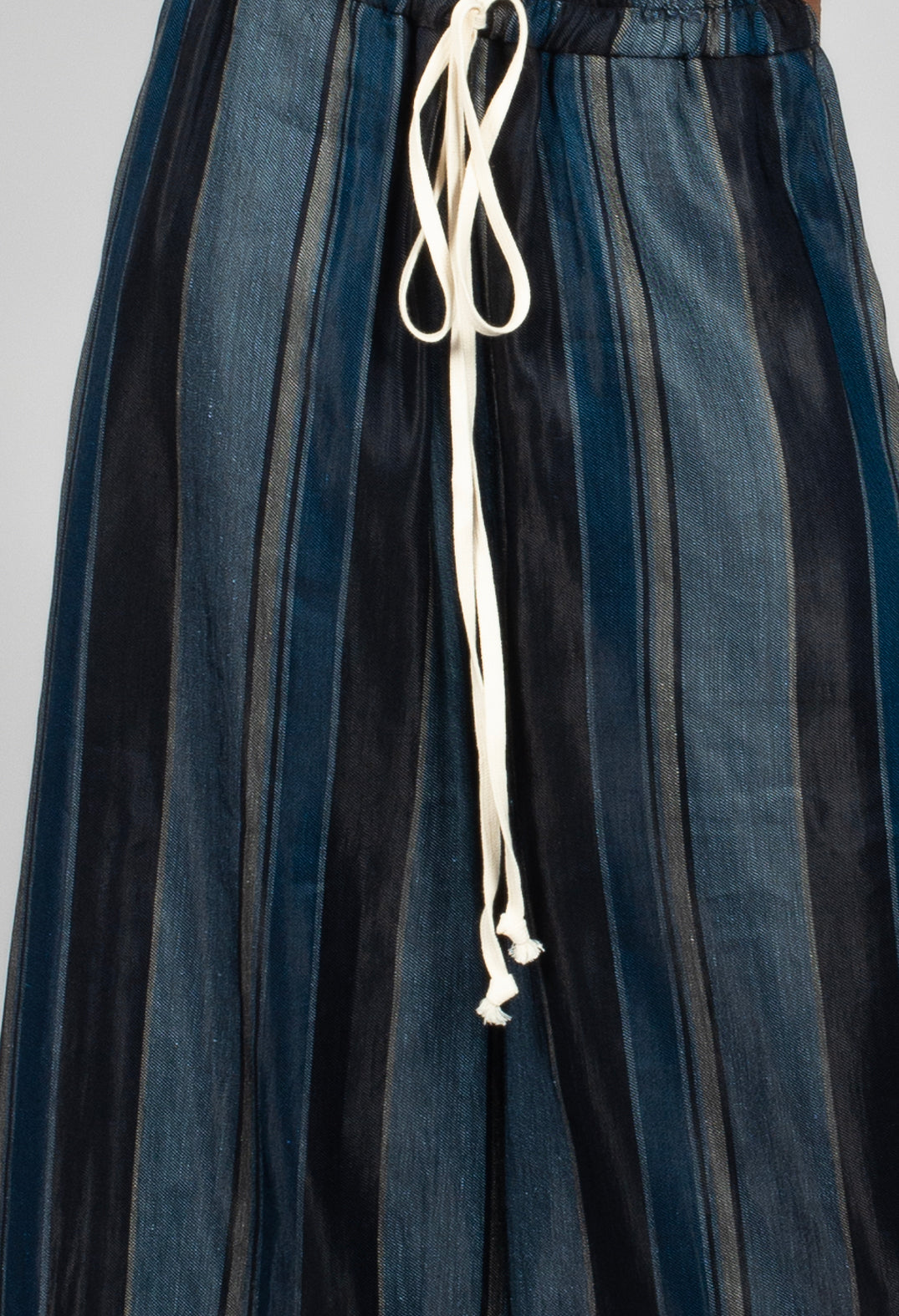 Drawstring Trousers in Blue Stripe