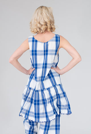 Anja Tunic in Blue Checked Cotton