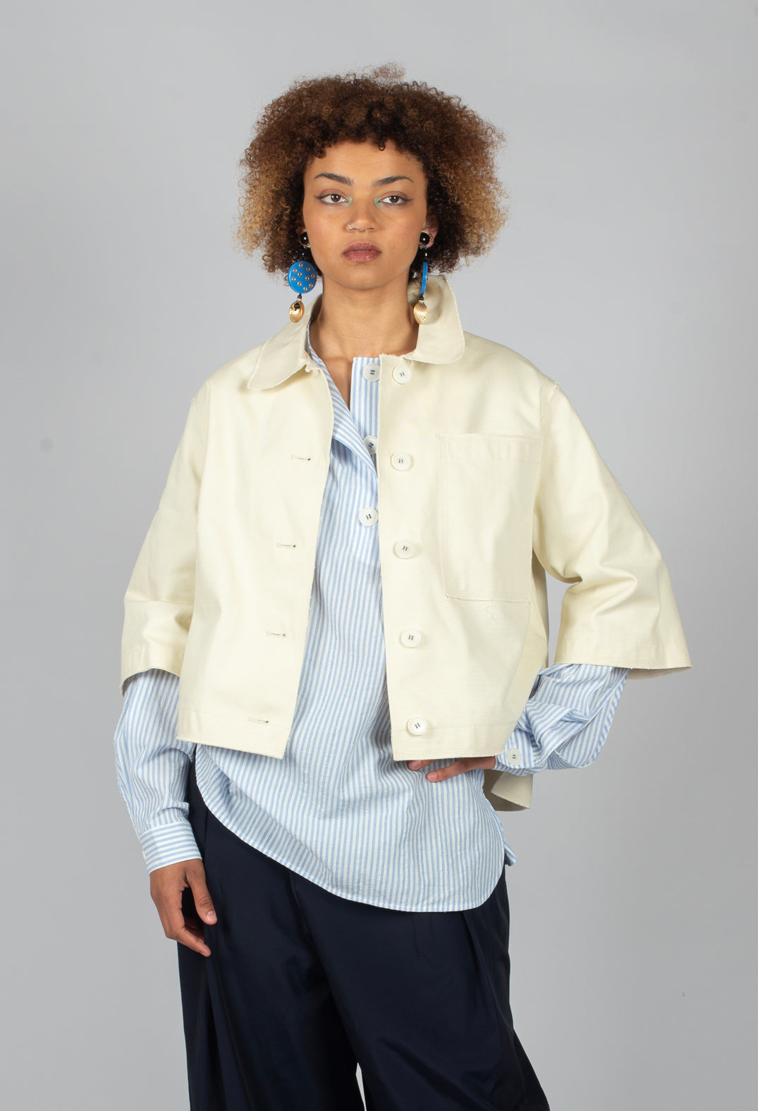 Boxy Jacket in Off White