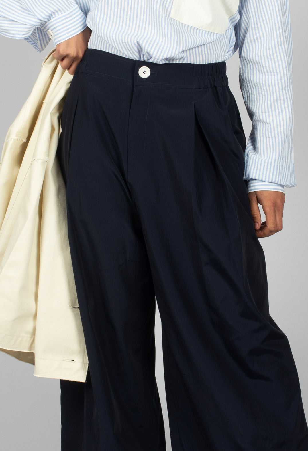 Ankle Hem Trousers in Blue