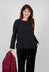 Long Sleeve Top with Gold Sparkle in Black