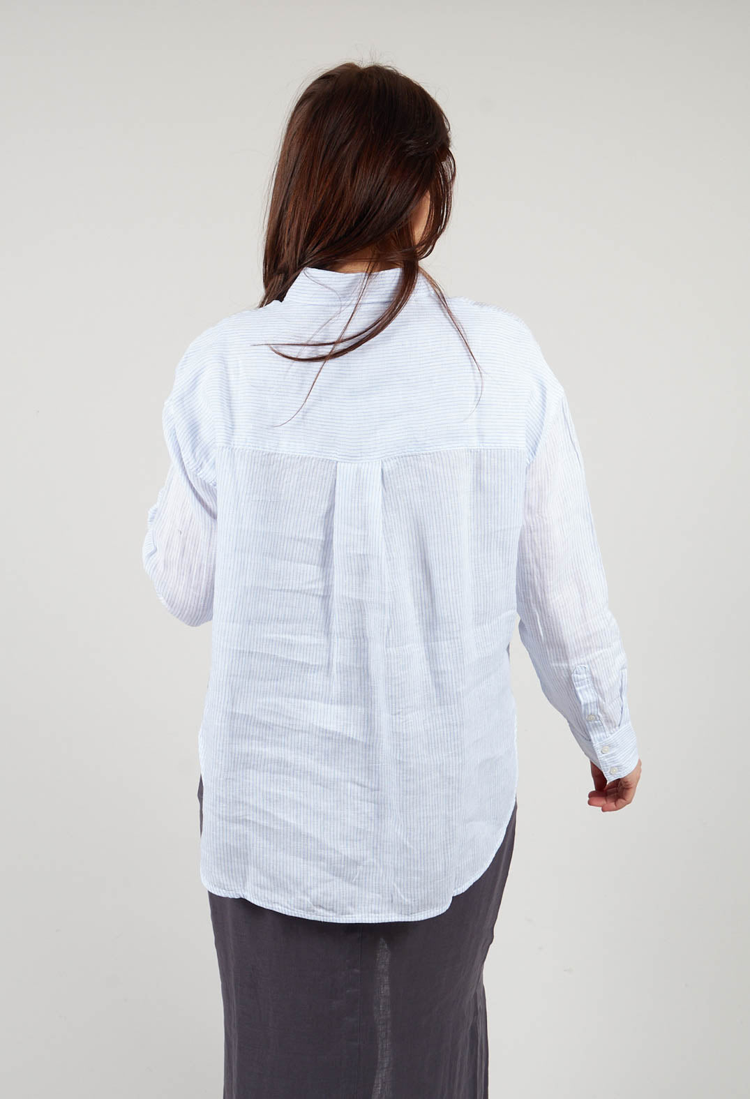 Dariaalf Stripe Shirt in White Sky and Blue Stripe