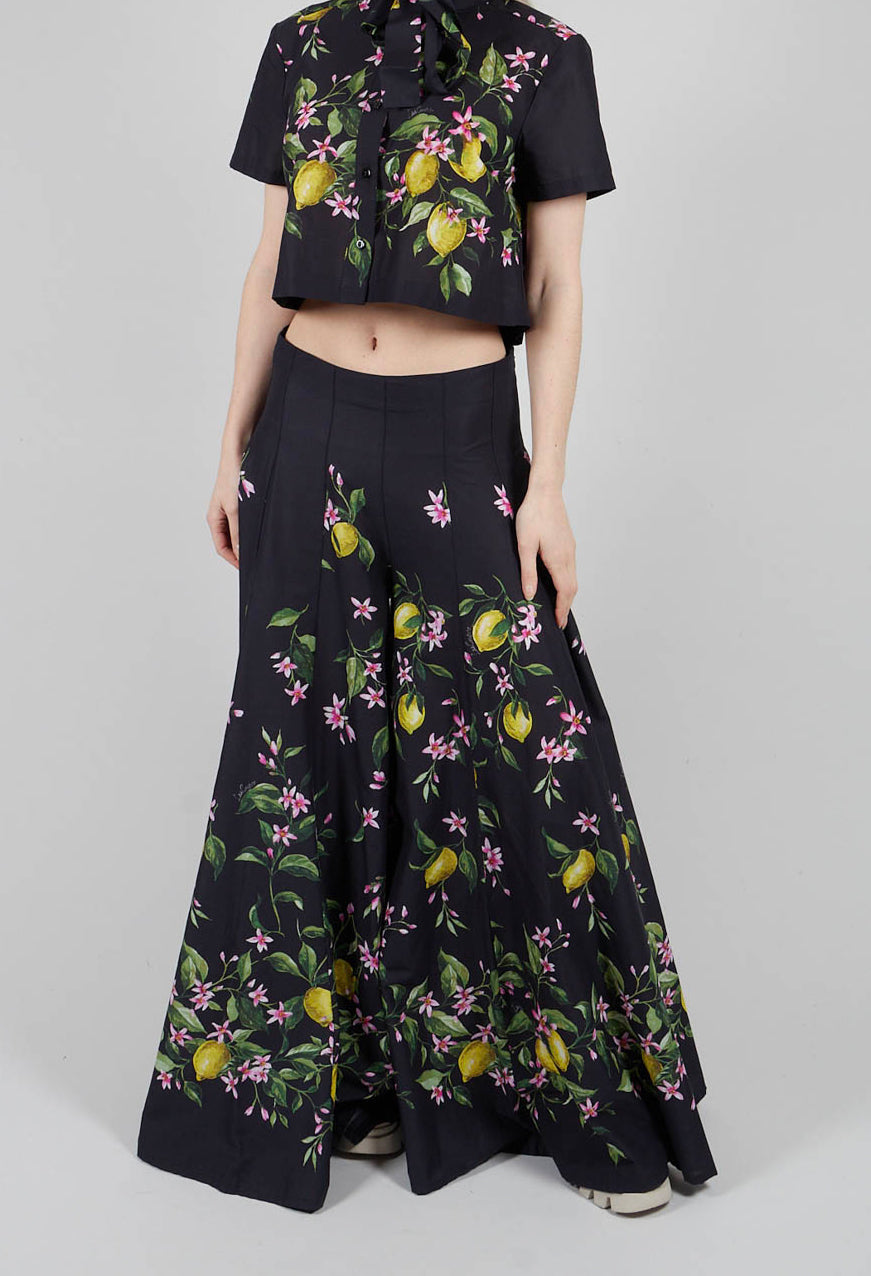 Debby Trousers in Nero Limoni