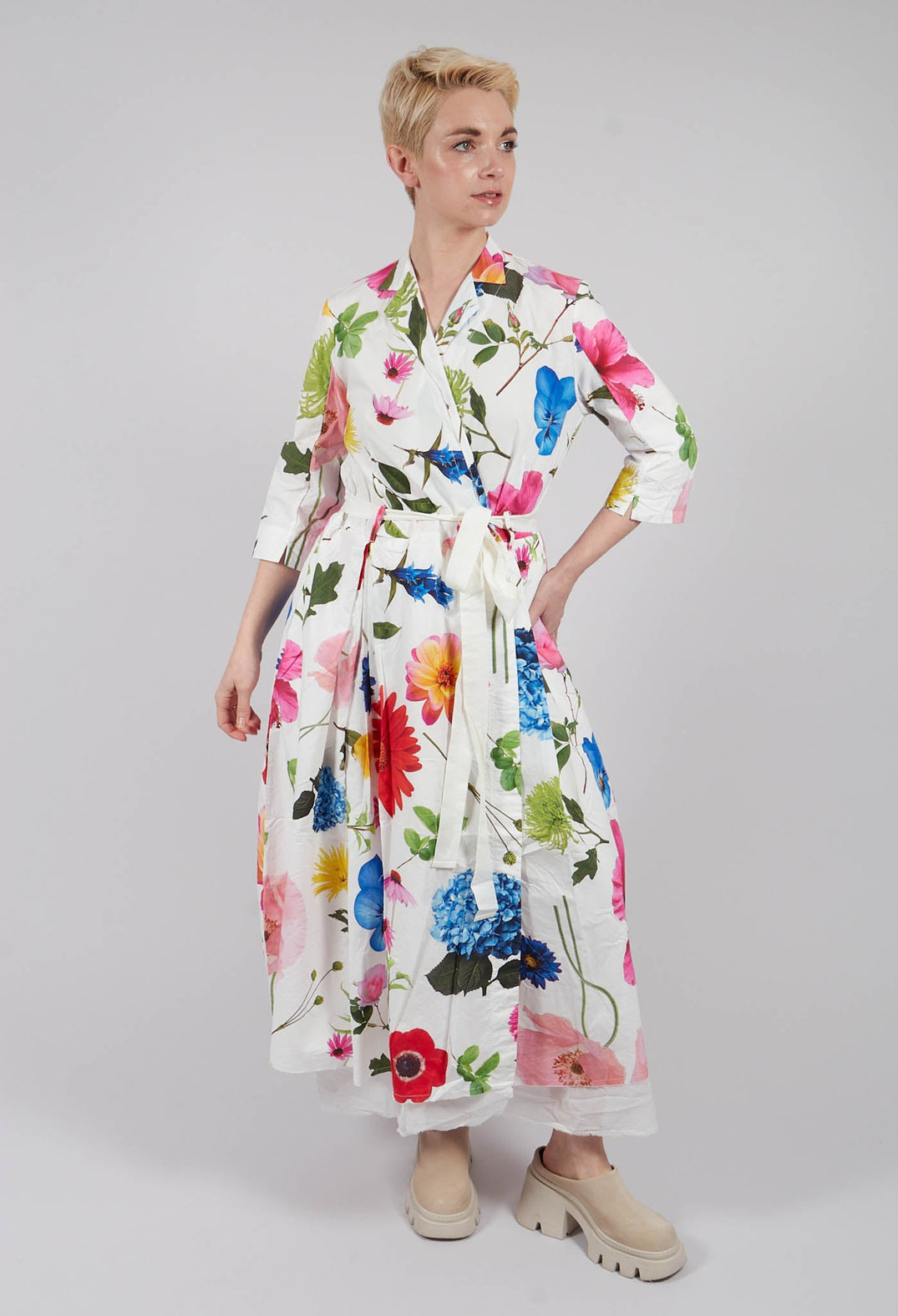 Delmira Printed Dress in Flowers