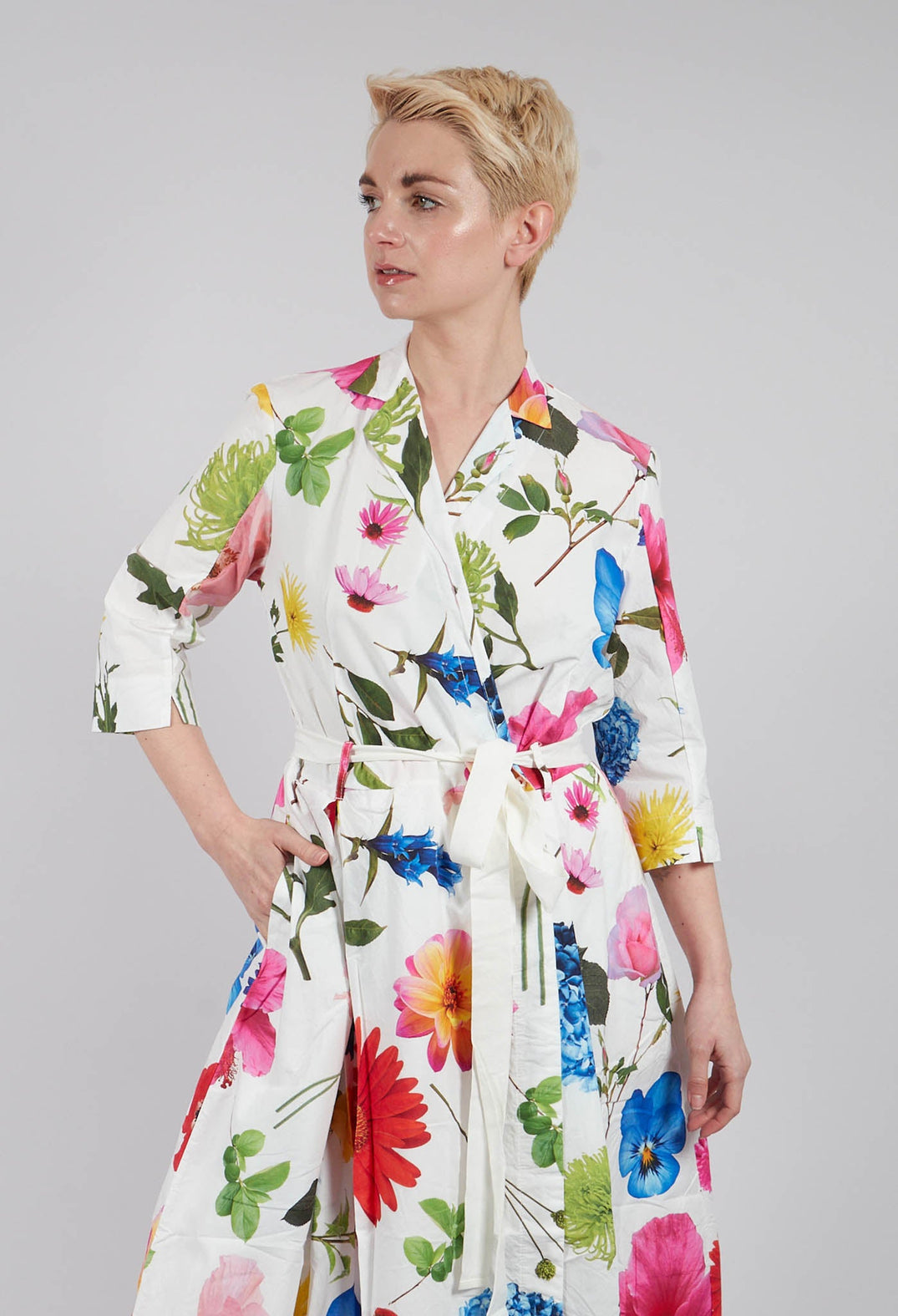 Delmira Printed Dress in Flowers