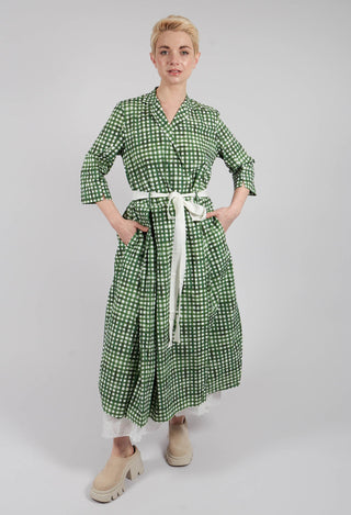 Hannoh Wessel Delmira Printed Dress in Green Check Hannoh Wessel Delmira Printed Dress in Green Check