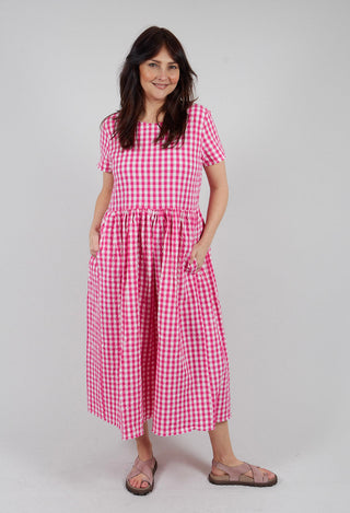 Demi Dress in Azalea Check
