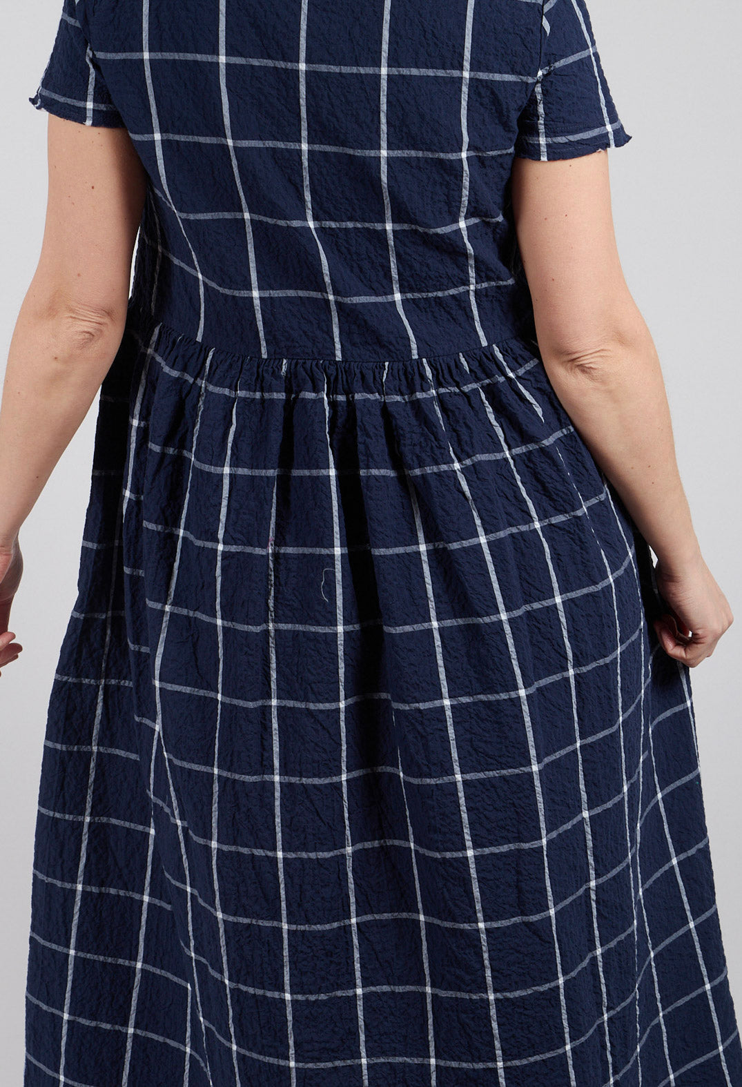 Demi Dress in Navy Check