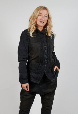 Denim Jacket in Fogged Camel Jean