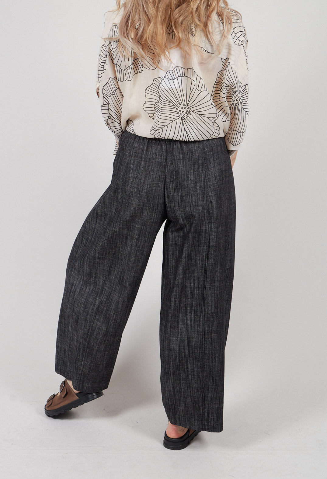 Denim Look Trouser in Nero Grafite