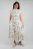 Diana Dress with Seersucker Print in Cafe Au Lait