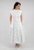 Diana Dress with Seersucker Print in White
