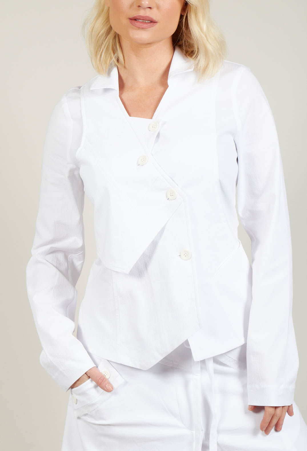 Dissected Jacket in White