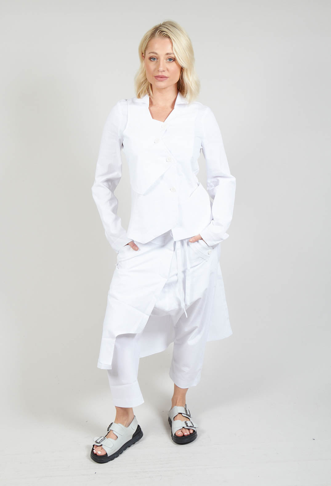 Dissected Jacket in White