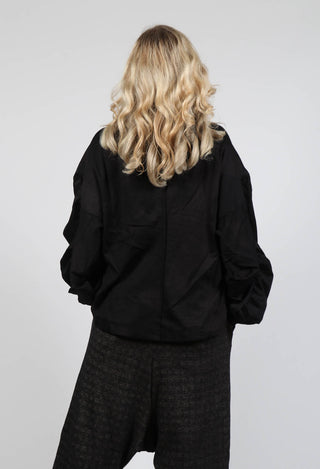 Double Brested Cropped Jacket in Espresso Print