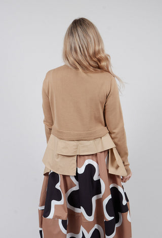 Double Layer Cardigan in Lark