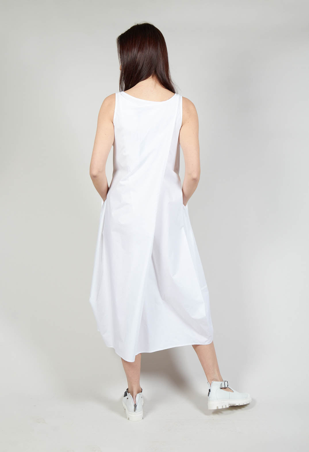 Double Vest Dress in White