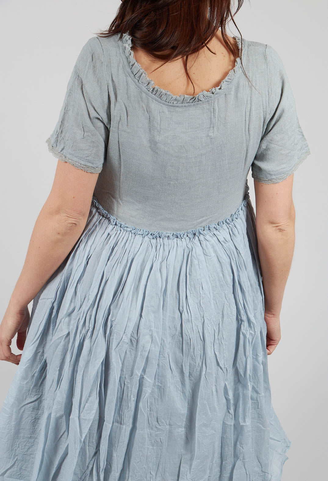 Douucka Dress in Lin Bleu