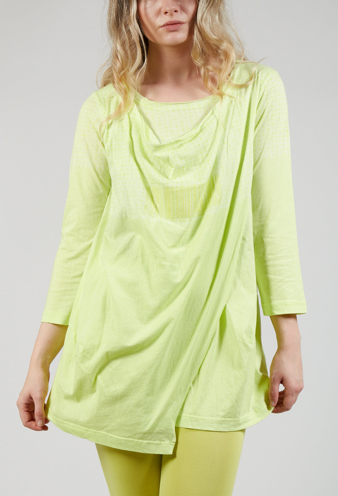 Draped Jersey Top in Sun Print