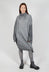 Draped Neckline Sweater Dress in Pencil Cloud