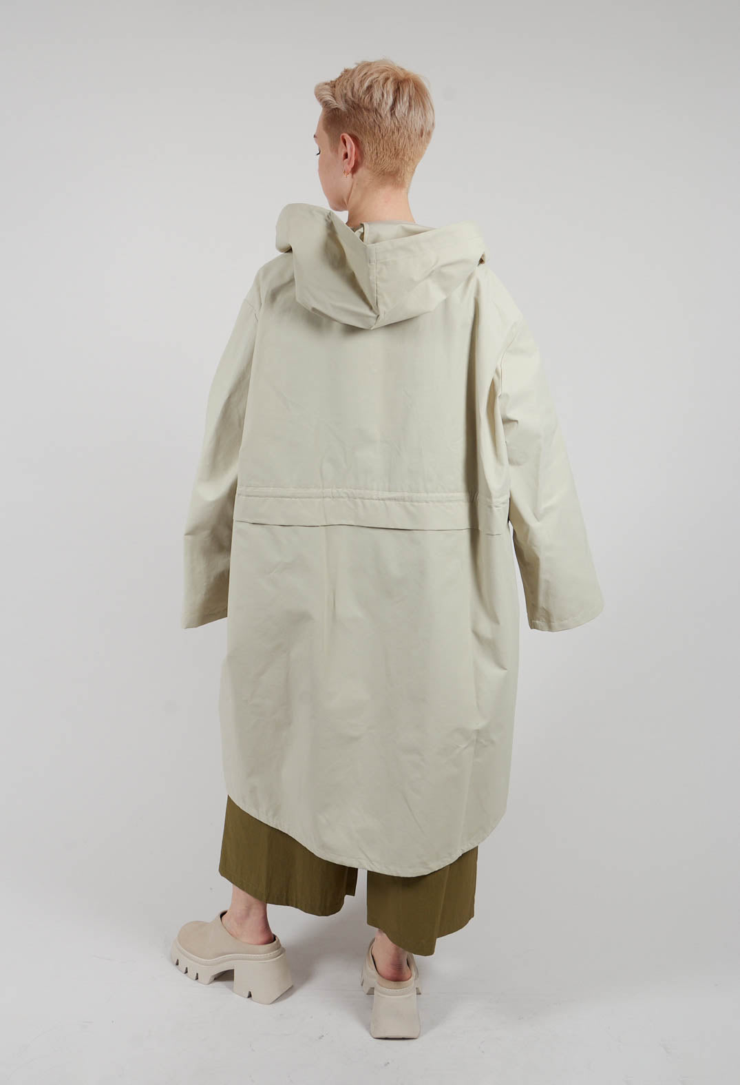Drawstring Parka Coat in Mastice
