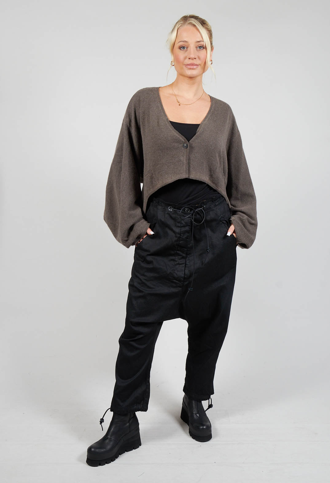 Drawstring Trousers in Black