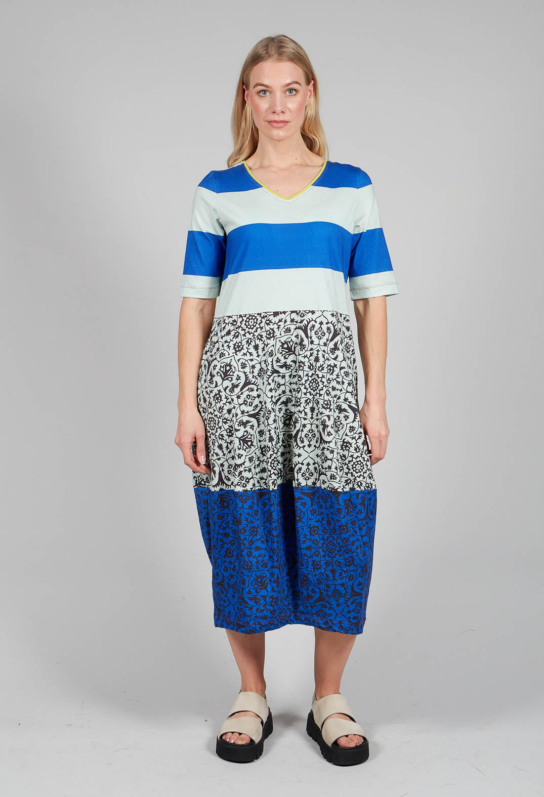 Dress Durga Sea Stripes Amparo Blue in Blue