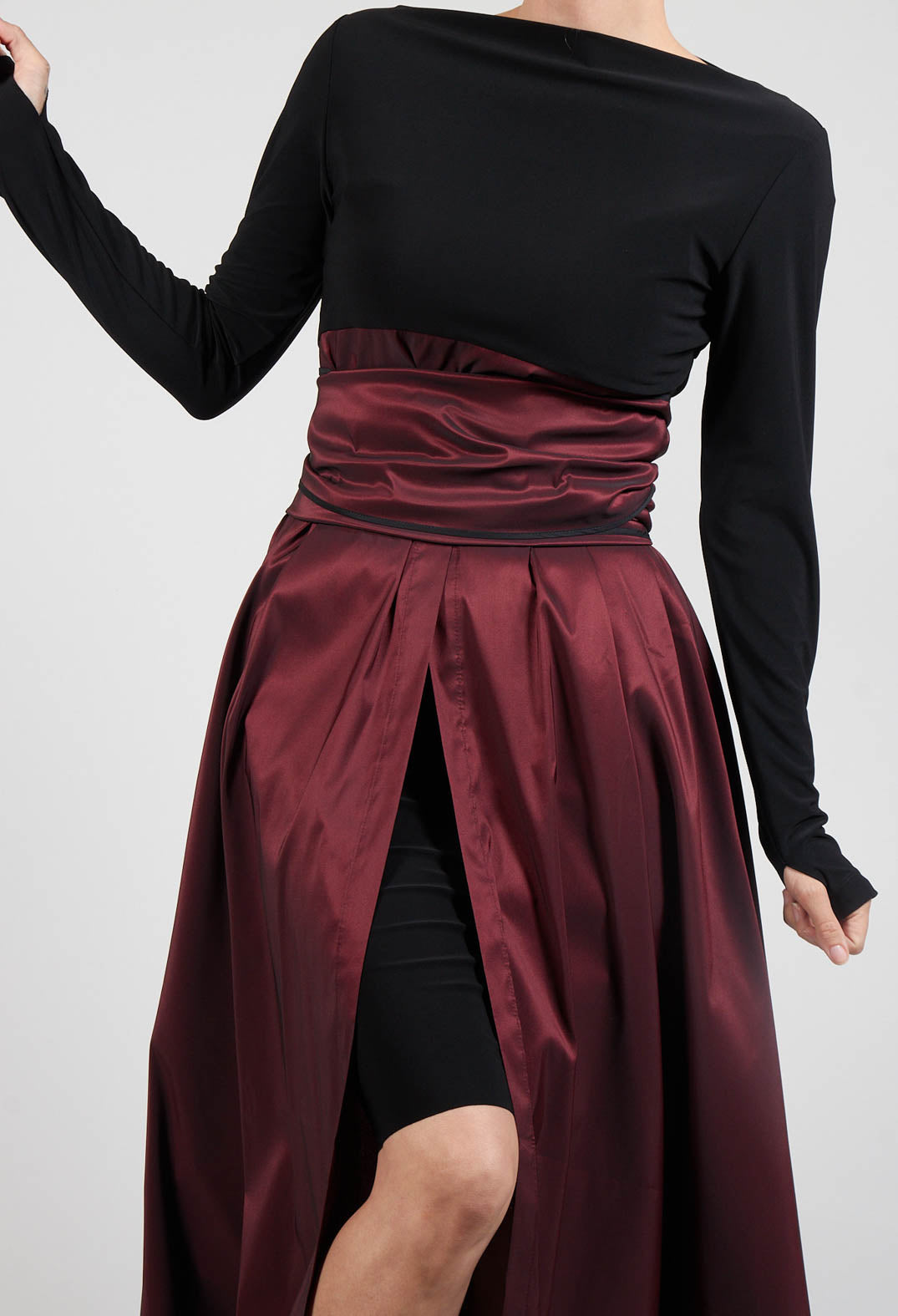 Xenia Design Dress Kivi2 In Black Burgundy | Olivia May Xenia Design Dress Kivi2 In Black Burgundy | Olivia May