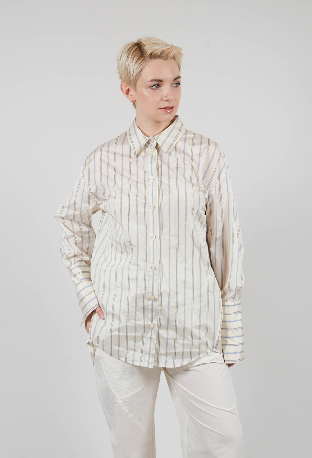 Drew Blouse in Light Blue