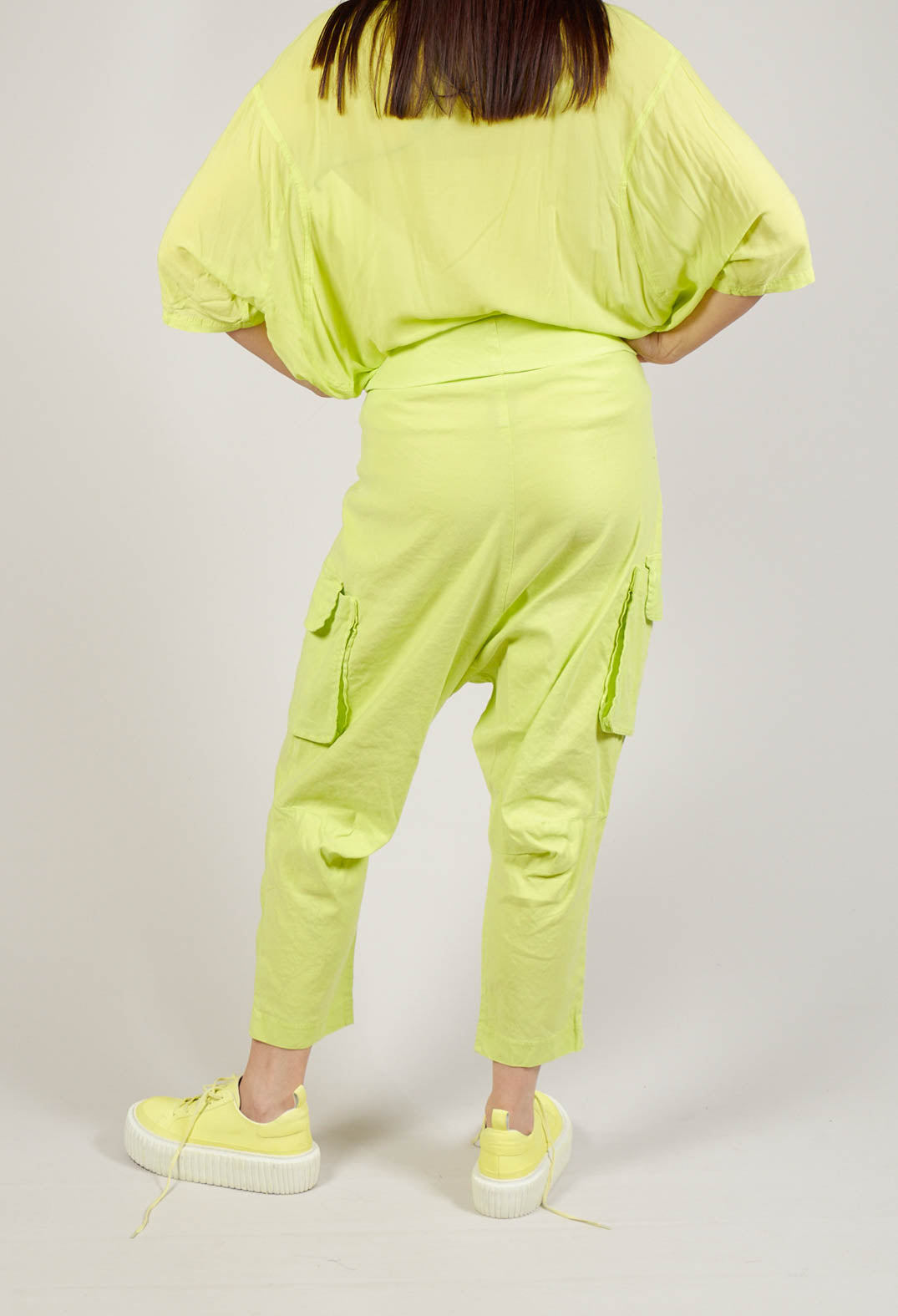 Drop Crotch Cargo Style Trousers in Sun