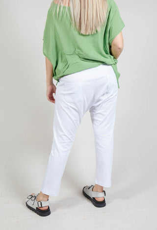 Drop-Crotch Pants in White