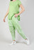 Drop Crotch Pull On Trousers in Placed Lime Print