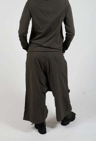 Drop Crotch Utility Trousers in Camp