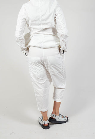 Drop-Crotched Cropped Trousers in Starwhite