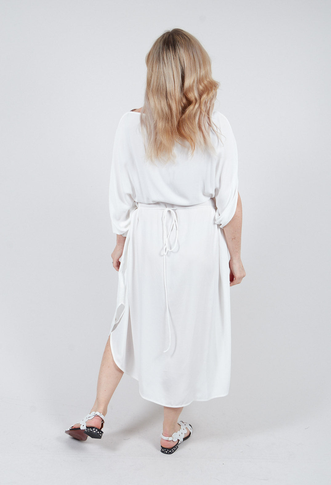 Drop Shoulder Dress in Latte