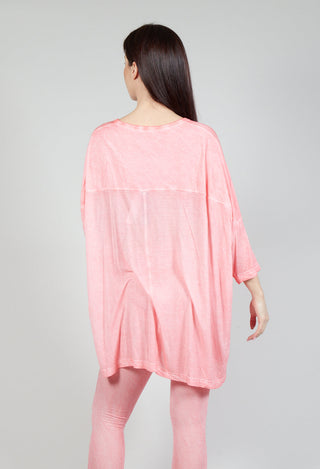 Drop-Shoulder Flow Blouse in Rose 50% Cloud