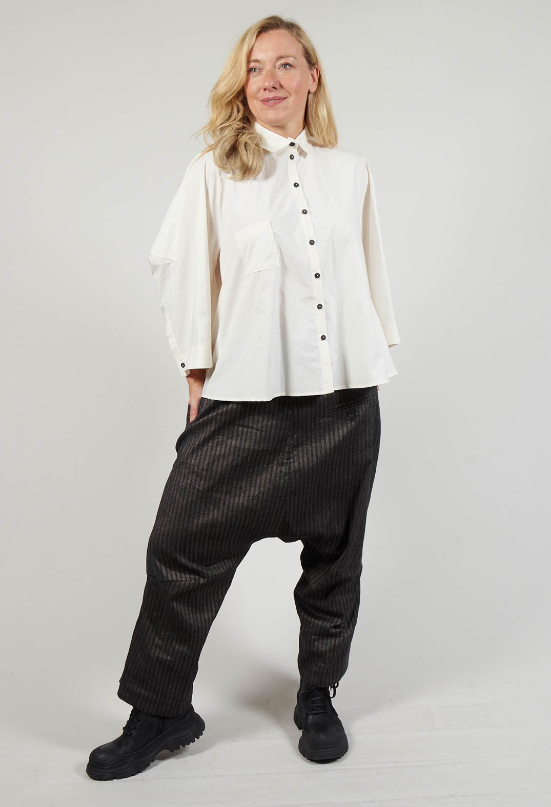 Drop Shoulder Shirt in Zucchero