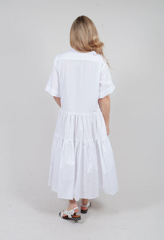 Drop Waist Dress in Off White