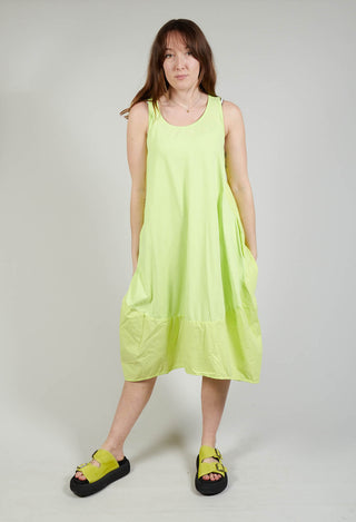 Dual Fabric Sleeveless Dress in Sun