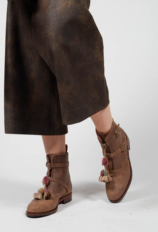 Dual Strap Boot in Brown