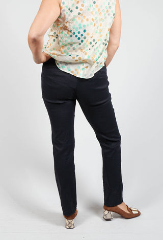 Straight Leg Trousers in Noir