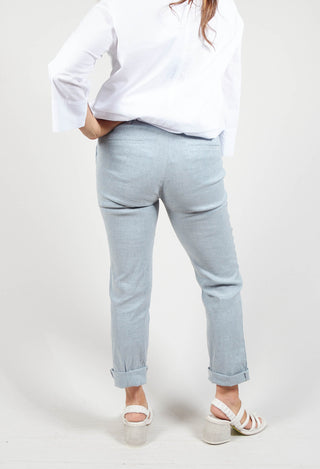 Straight Leg Trousers in Blue