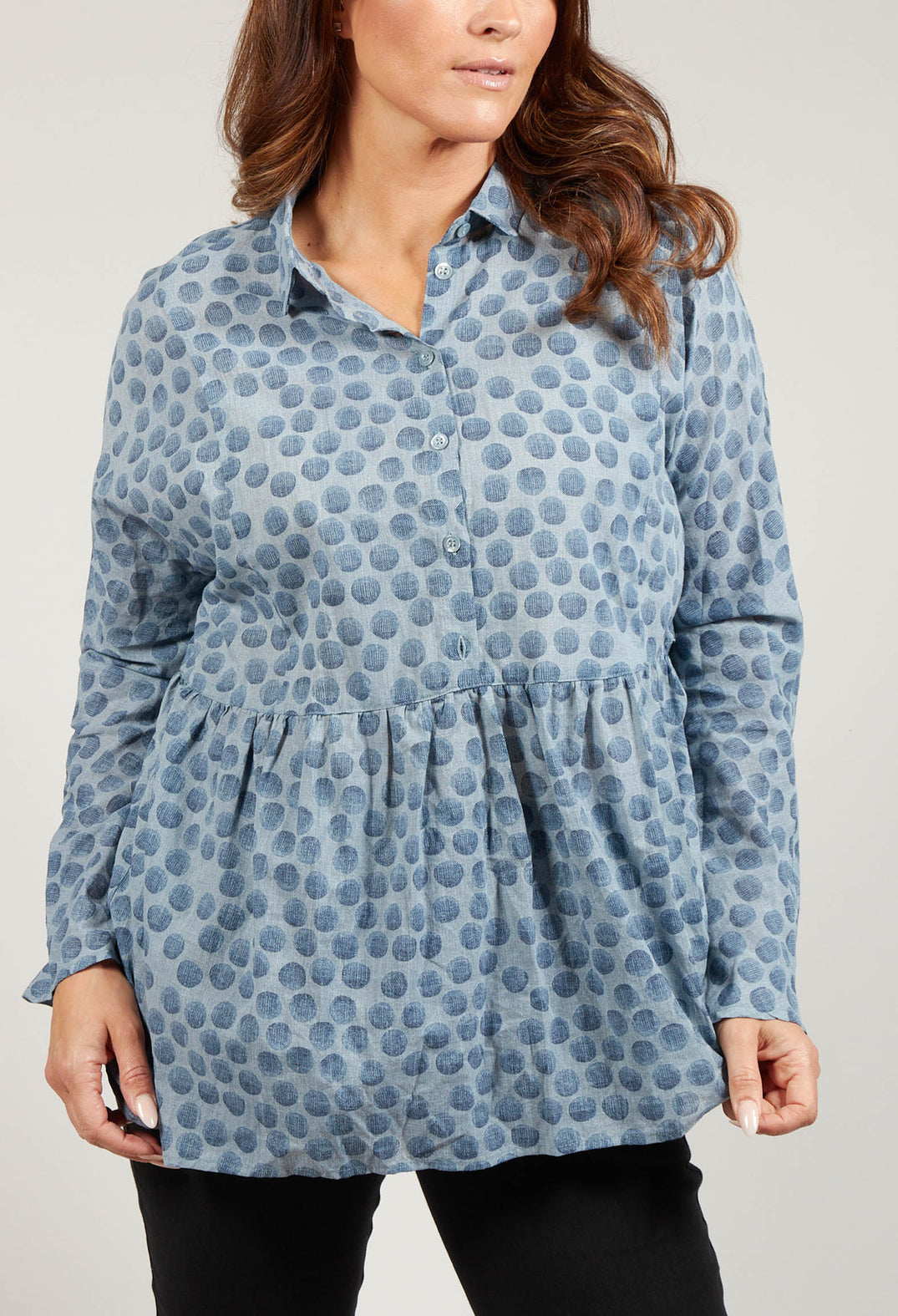 Baby Doll Style Blouse in Blue