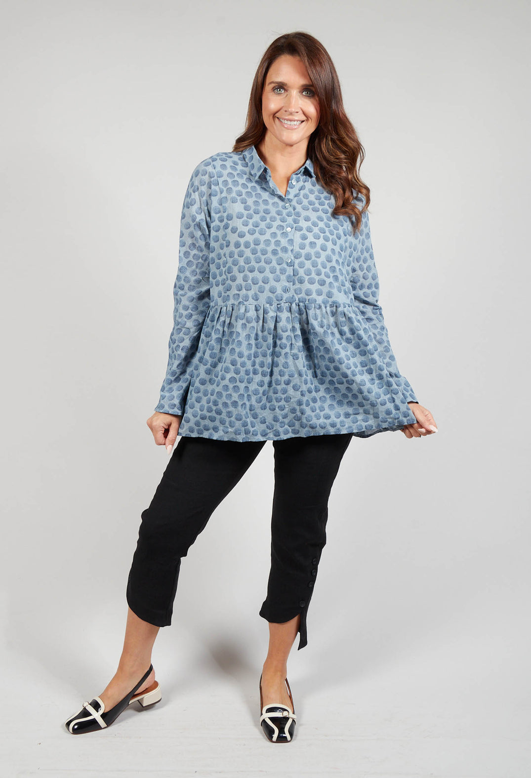 Baby Doll Style Blouse in Blue